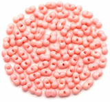 Approx. 10-Gram Bag 6.5x3.5mm Glass Peanut Seed Beads, Coral Pink