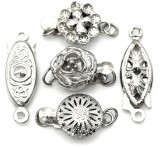 RANDOM PICK: 5pc Mixed Style Brass Box Clasps, Antique Silver
