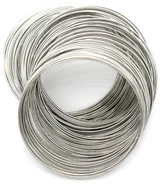 Approx. 1-Ounce Package of 1.7" Diameter Stainless Steel Memory Wire, 0.6mm Thick