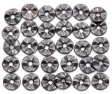 30pc 7mm Wavy Disc Spacer Beads, Gunmetal