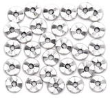 30pc 7mm Wavy Disc Spacer Beads, Antique Silver