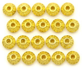 20pc 7mm Textured Bicone Spacer Beads