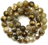 Approx. 15" Strand 8mm Crackle Agate Beads (Dyed/Heated), Amber Honey