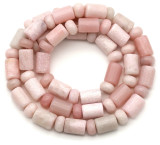15.5" Strand Pink Opal 6x9mm Cylinder & 6x4mm Rondelle Beads