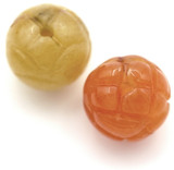 2pc 10x9mm Red Aventurine Carved Lotus Beads (See Photos for Variation)