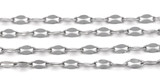 1 Meter 4x2mm Stainless Steel Dapped Cable Jewelry Chain