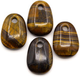 1pc 35x25mm Tigereye Rounded Drop Pendant (See Photos for Variation)