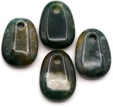 1pc 35x25mm Indian Agate Rounded Drop Pendant (See Photos for Variation)