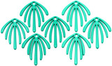 4pc 22x20mm Turquoise-Green Coated Fan Pendants