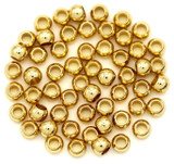 50pc 2x1.5mm 24k Gold-Plated Stainless Steel Rondelle Crimp Beads