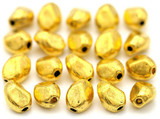 20pc 6x5mm Twisted Oval Spacer Beads, Antique Gold