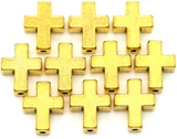 10pc 15x12mm Cross Spacer Beads, Antique Gold