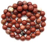 Approx. 14.5" Strand 6mm Red Rainbow Jasper Round Beads