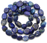 Approx. 16" Strand 8-11mm Lapis Lazuli Tumbled Nugget Beads