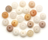 6pc 5x8mm Matte Pink Aventurine Rondelle Beads