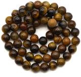 Approx. 14.5" Strand 6mm Tigereye Round Beads