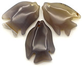 1pc Approx. 33x23mm Agate Carved Fish Pendant (See Photos for Variation)