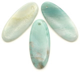 1pc Approx. 40x17mm Amazonite Oval Pendant (See Photos for Variation)