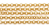 1 Meter 2.2mm Rolo Jewelry Chain in KC Gold