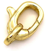 11x8mm 18k Gold-Plated Brass Lobster Claw Clasp