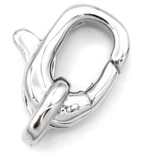 11x8mm Platinum-Plated Brass Lobster Claw Clasp