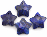 1pc Approx. 20mm Lapis Lazuli (Dyed) Faceted Star Pendant