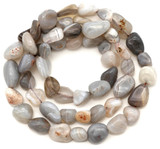 Approx. 15" Strand About 6-8mm Botswana Agate Tumbled Nugget Beads