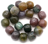 Approx. 7.5" Strand 10x9mm Fancy Jasper Barrel Beads
