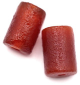2pc Approx. 8x12mm Carnelian (Dyed/Heated) Knapped Cylinder Focal Beads (See Photos for Variation)