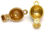CLOSEOUT: 2pc 18x10mm Enameled Hot Air Balloon Charms, Pastel Colors/Gold (PLEASE READ)