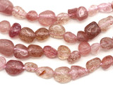 Approx. 7.5” Strand Strawberry Quartz Nugget Beads