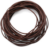 5 Meters of 1mm Genuine Leather Cord, Dark Brown
