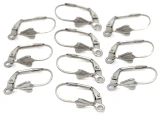 10pc 19.5mm Stainless Steel Leverback Earwire w/7x6mm Shell  Accent