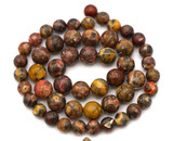 Leopard Skin Jasper Gemstone Bundle: 40x20mm Teardrop Pendant w/6mm & 8mm Round Beads