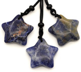 Approx. 29x31mm Sodalite Star Pendant w/24" Cord Necklace (See Photos for Variation)