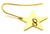 2pc 31x19mm 18k Gold-Plated Brass Star Hook Earwires (Nickel-Free)