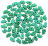 5-Gram Bag (Approx. 65pc) 6mm Czech Pressed Glass Triangle Nugget Beads, Matte Turquoise