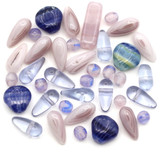 Approx. 10-Gram Bag Czech Pressed Glass Mixed Beads, Sea Blues Mix