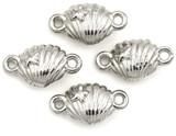 4pc 10x5mm Stainless Steel Shell Links