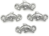 4pc 9x4mm Stainless Steel Dolphin Links