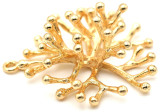 Approx. 30mm 18k Gold-Plated Brass Coral Branch Pendant