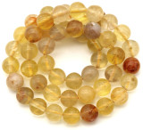 Approx. 15" Strand 8mm Golden Fluorite Round Beads