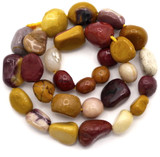 Approx. 7.5" Strand 5-9mm Mookaite Tumbled Nugget Beads