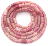 Approx. 15" Strand 4x2mm Pink Rhodonite Cylinder Gemstone Beads