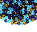 20-Gram Bag of 4x3mm Crystal Rondelle Beads, Midnight Mix