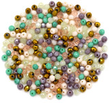 20-Gram Bag of 4x3mm Crystal Rondelle Beads, Vintage Garden Mix