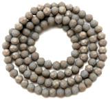 Approx. 15" Strand 3x4mm Crystal Faceted Rondelle Beads, Matte Bronzed Gray
