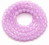 Approx. 14" Strand 4mm Crystal Faceted Round Beads, Lilac Jade