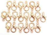 20pc 21x12mm Lobster Claw Clasps, Rose Gold
