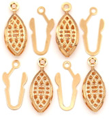4 Sets 17x7mm Rose Gold-Plated Stainless Steel Fishhook & Box Clasps